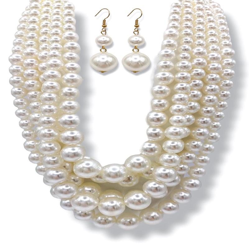 Margaret Cream Pearl Layered Necklace