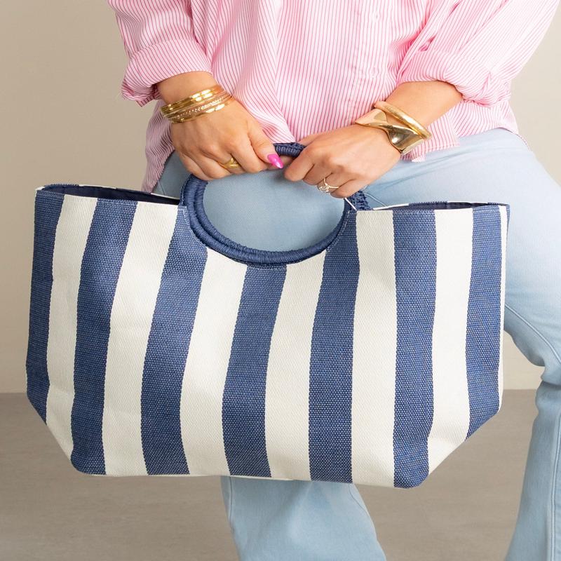 Mirage Navy Tote Bag