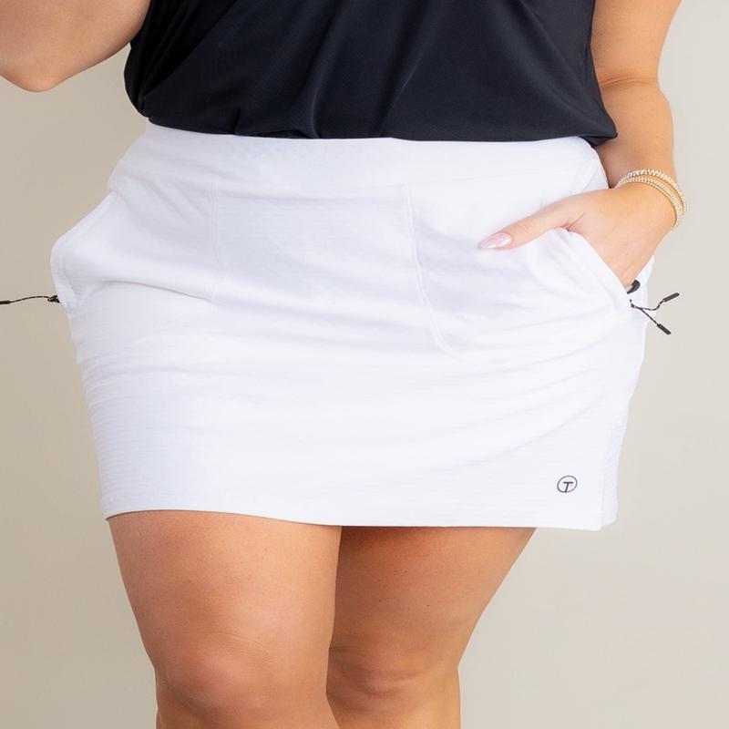 Tribal White Pull On Skort - FINAL SALE