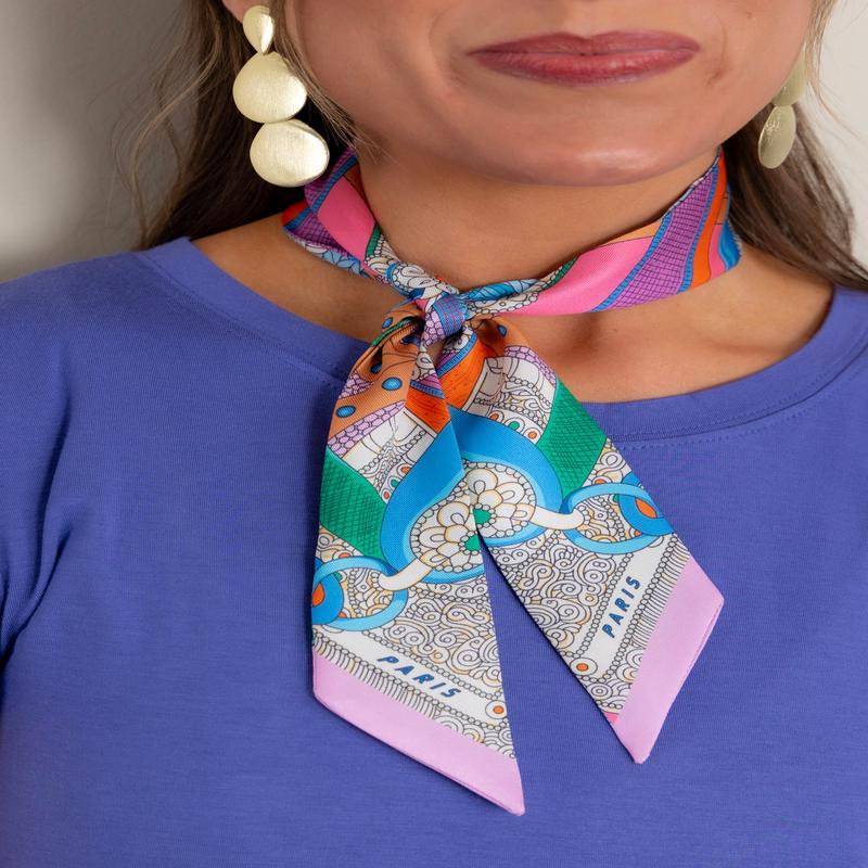 Turn Of Events Pink Twilly Scarf