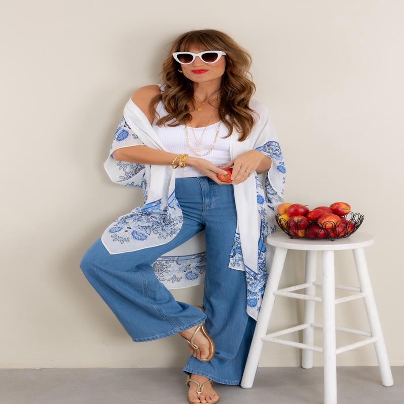 Eden White Floral Kimono