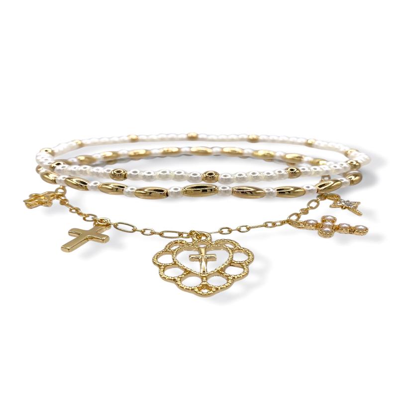 Pulled Away Charm Bracelet Set