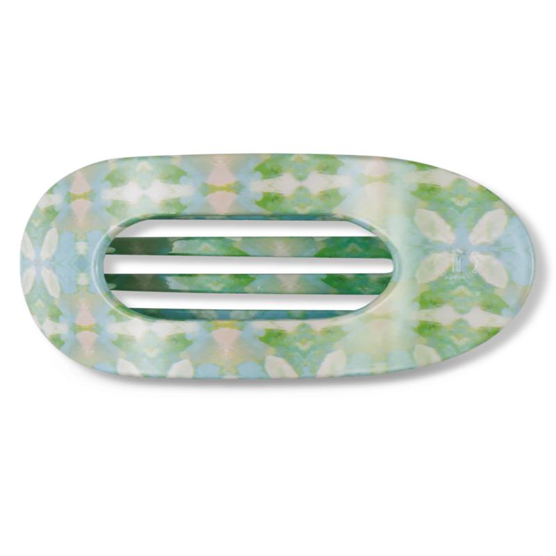 Teleties Large Flat Round Elephant Falls Hair Clip