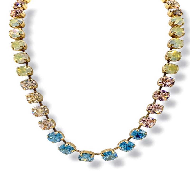 TOVA Oakland Aqua Champagne Mix Necklace