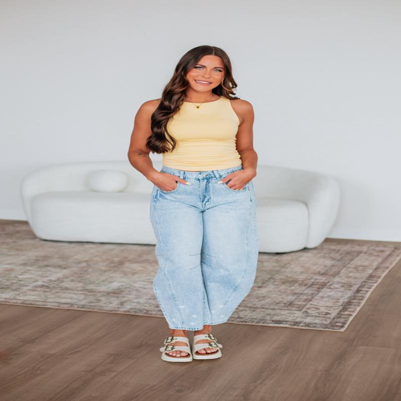 Briony Denim Barrel Pants