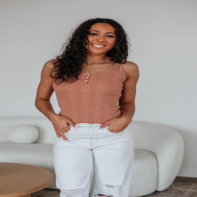 Wilson Henley Tank - Clay Mix