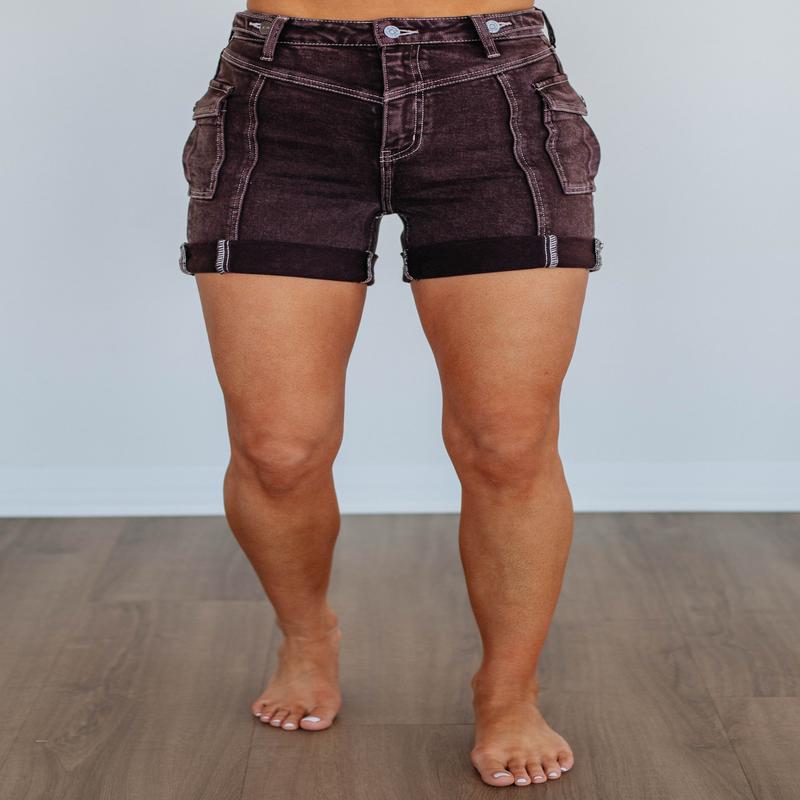 Asia KanCan Shorts - Burgundy