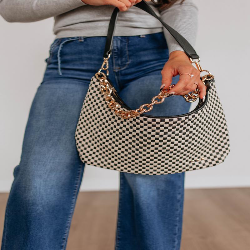 Christy Checkered Shoulder Bag