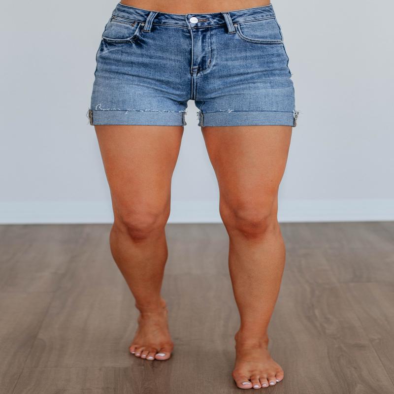 Essia Risen Shorts - Medium Wash
