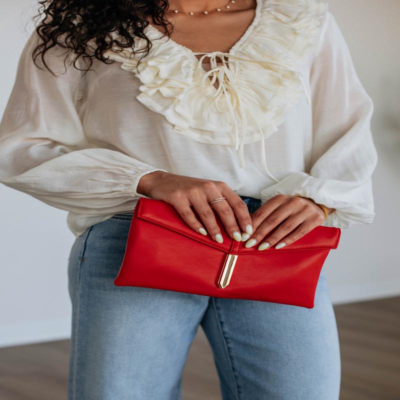 Upscale Desire Clutch - Cherry