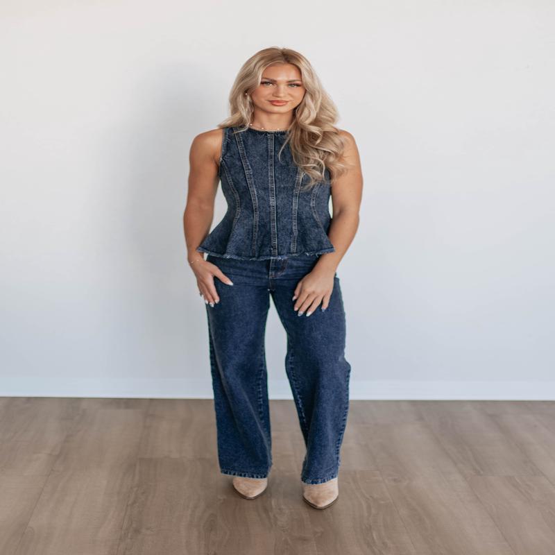 Abigale Two-Piece Denim Set