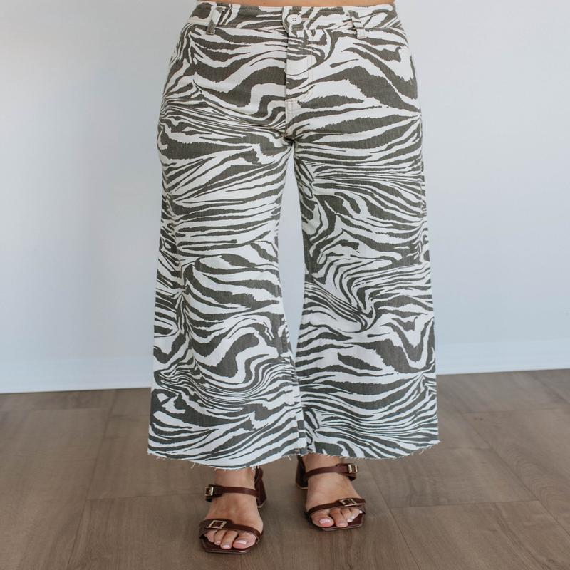 Jazette Wide Leg Pants - Charcoal