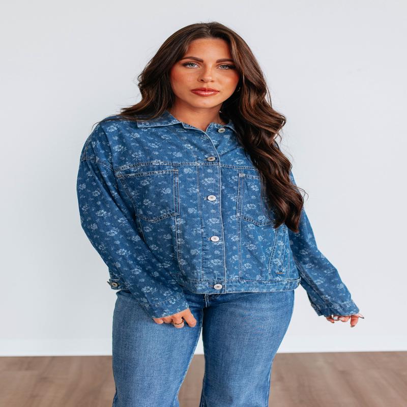 Jorlynn Floral Denim Shacket