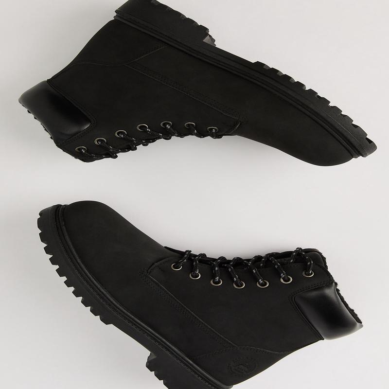 Faux Fur Lined Lace Up Boot