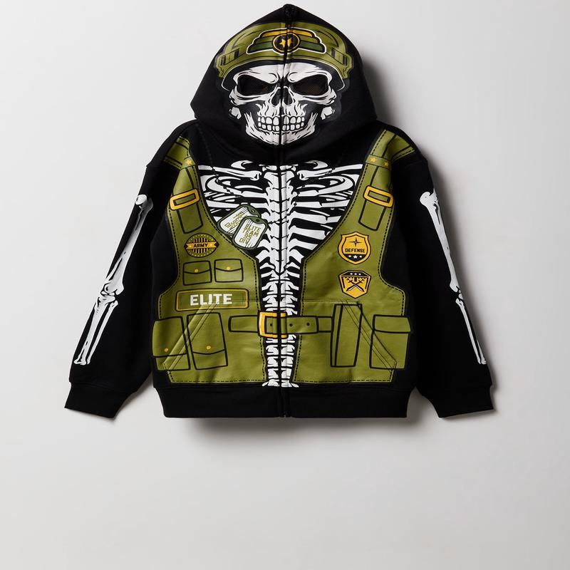 Kids Skeleton Army Full-Zip Peeper Hoodie