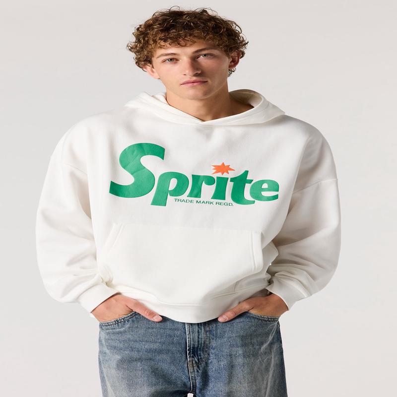 Sprite Embroidered Fleece Boxy Hoodie