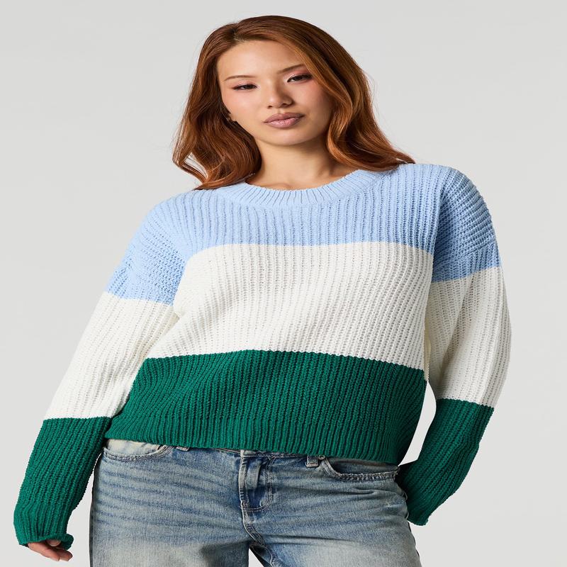 Chunky Knit Colour Block Sweater