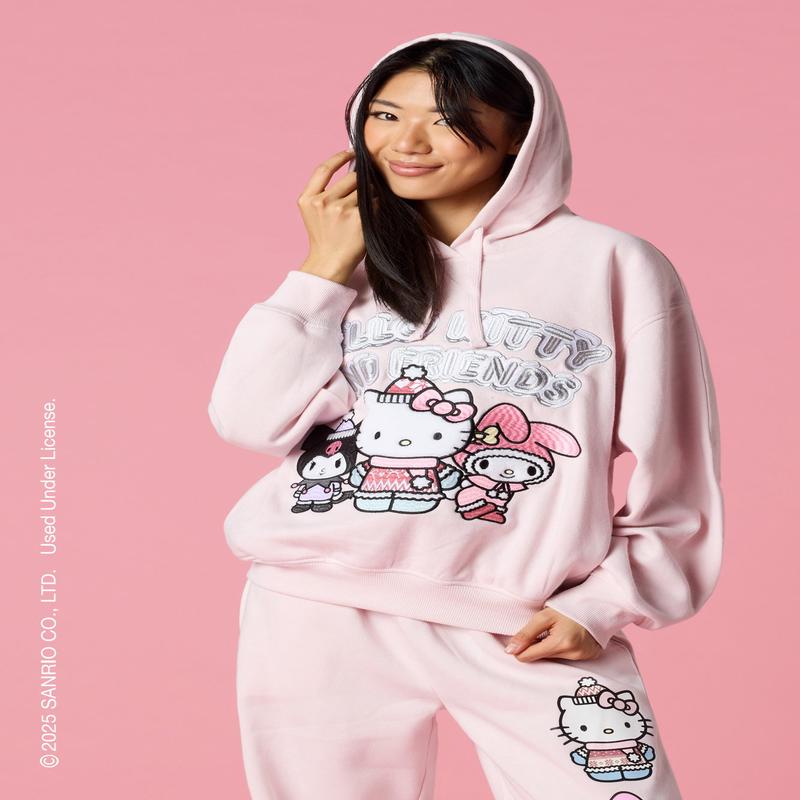 Hello Kitty and Friends Holiday Embroidered Hoodie