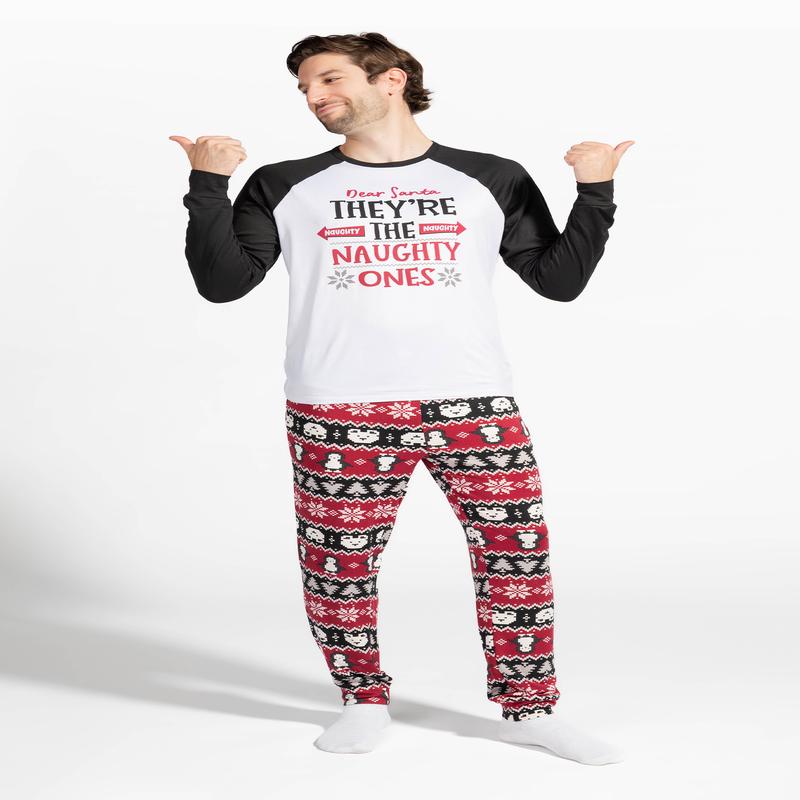 Mens Fammy Jammies Naughty List Pajama Set