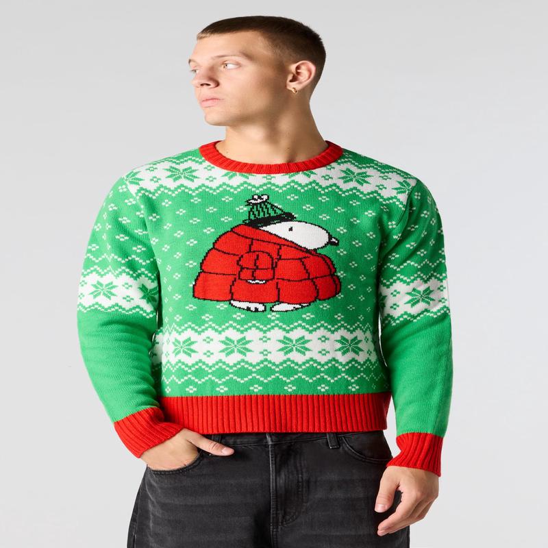 Peanuts Snoopy Jacquard Knit Christmas Sweater