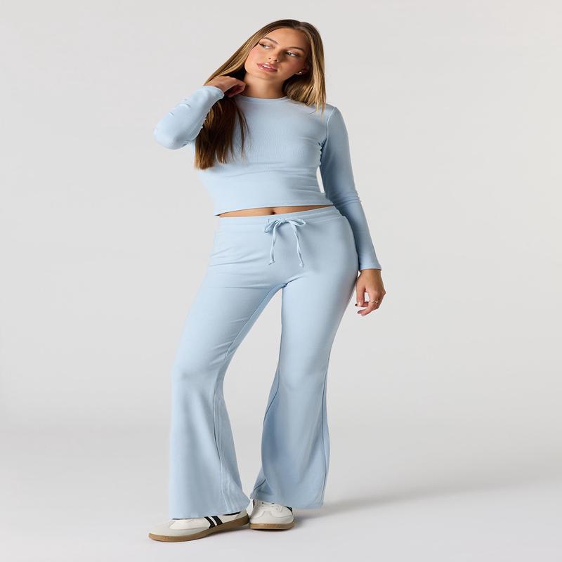 Ribbed Flare Pant