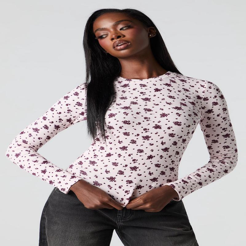 Ribbed Long Sleeve Top