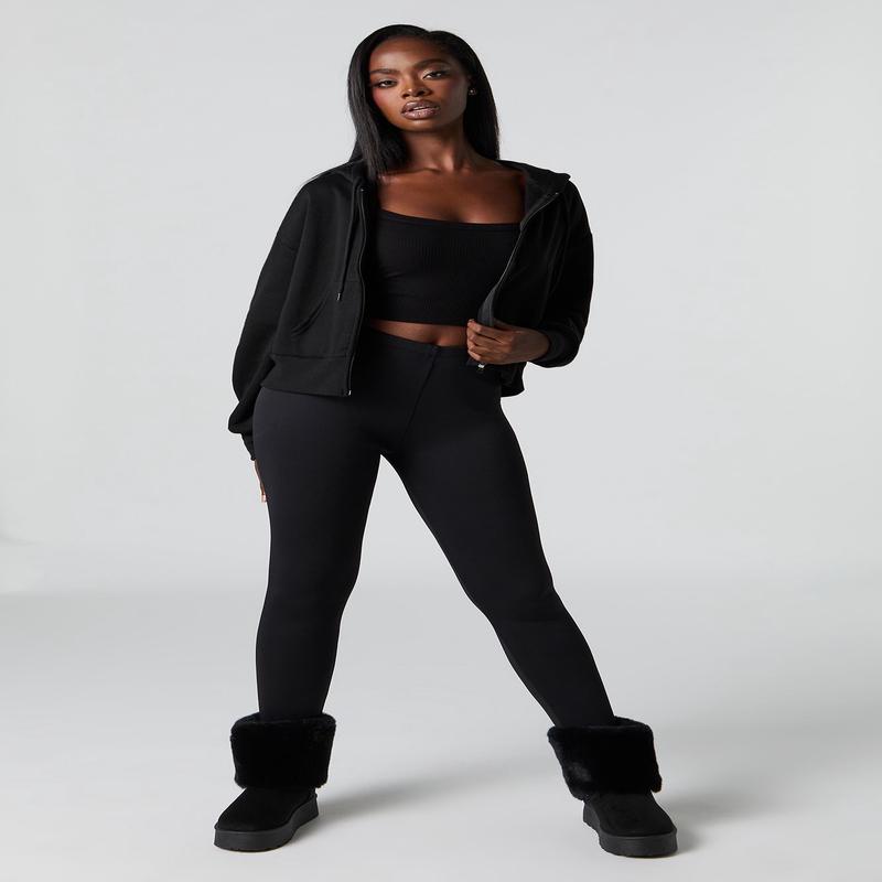 Faux-Fur Lined Legging