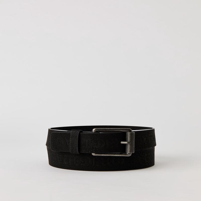 Faux Leather Embossed Belt