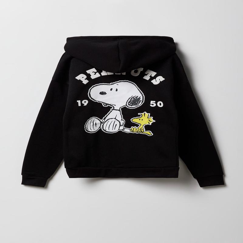 Girls Peanuts Snoopy HD Print Fleece Hoodie
