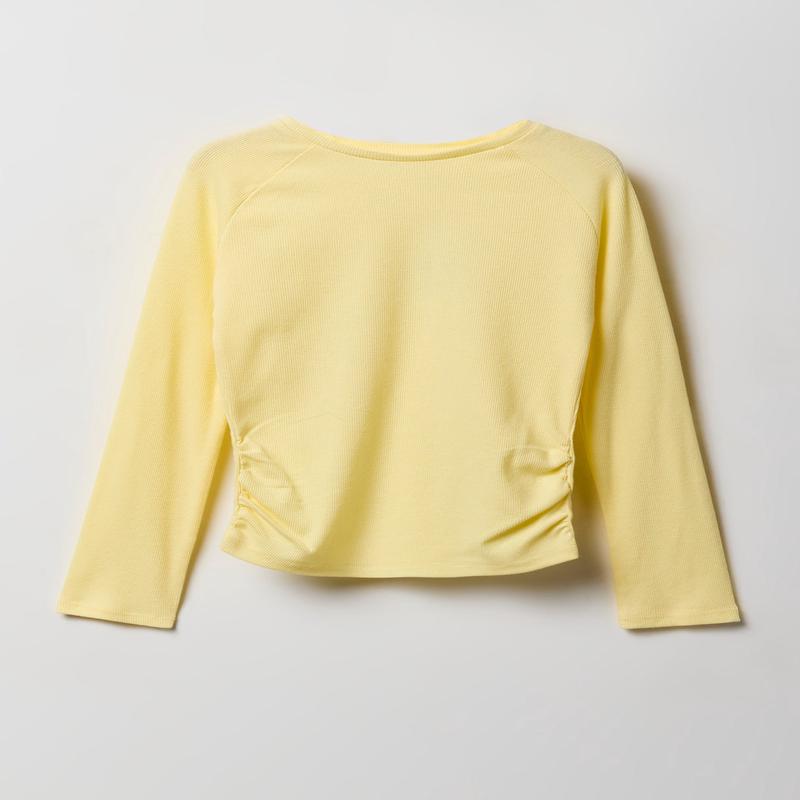 Girls Side Cinched Long Sleeve Top