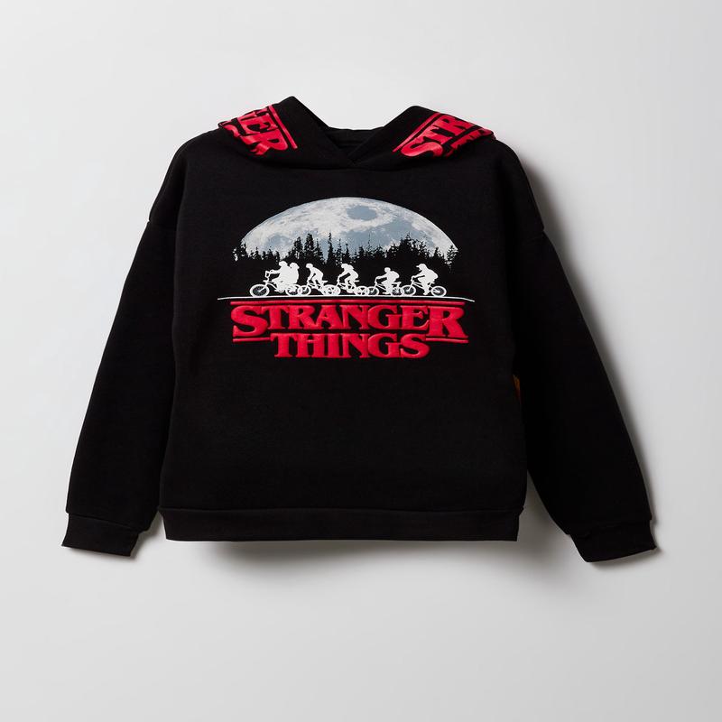 Girls Stranger Things Puff Print Fleece Hoodie