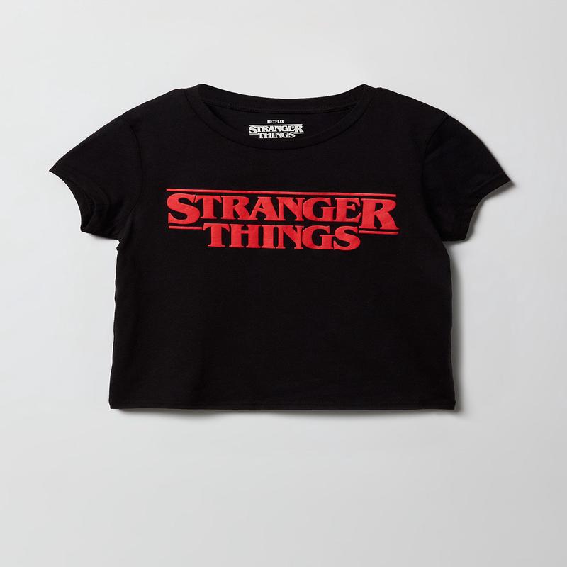 Girls Stranger Things Puff Print T-Shirt