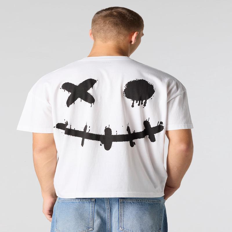 Graffiti Smiley Graphic T-Shirt