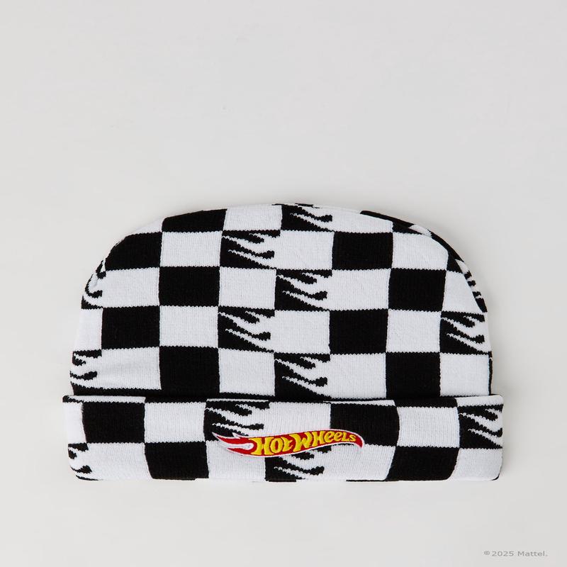 Hot Wheels Boys Embroidered Jacquard Knit Beanie
