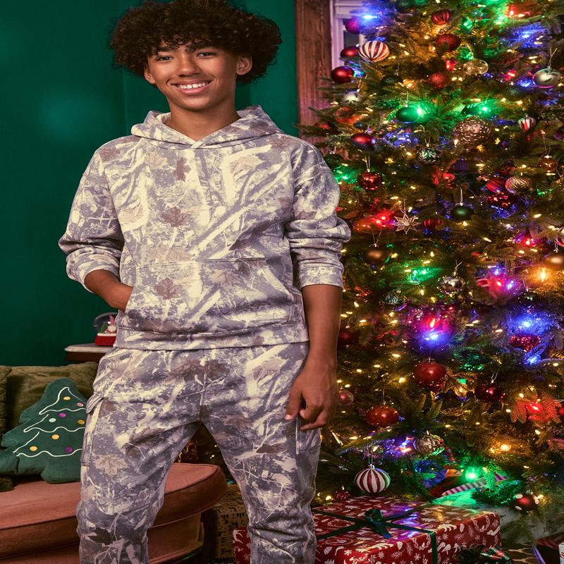 Kids Camo Fleece Hoodie