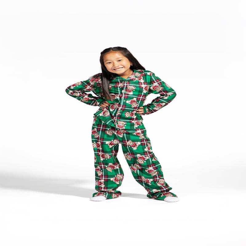 Kids Fammy Jammies Bear Flannel Pajama Set