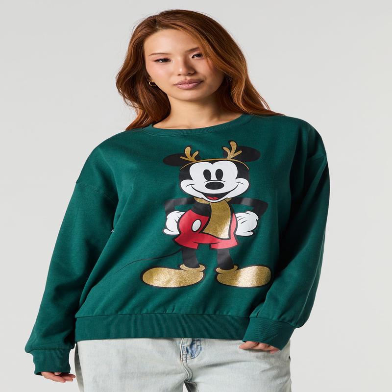 Mickey Mouse 'Tis The Season Graphic Fleece Sweatshirt