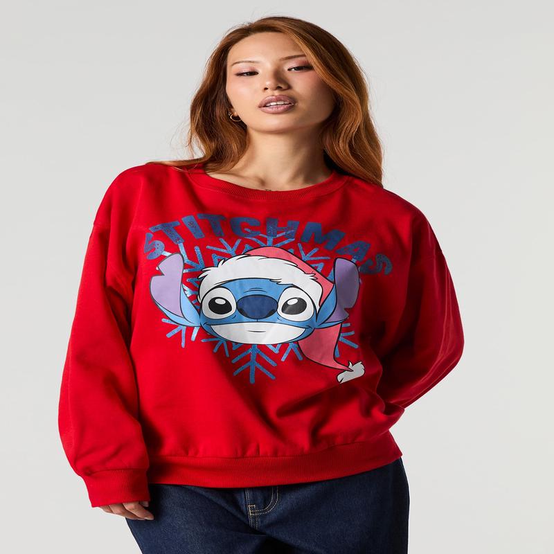 Stitchmas Christmas Graphic Fleece Sweatshirt