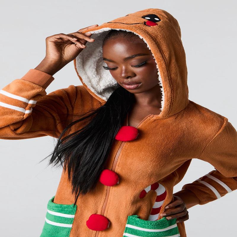 3D Gingerbread Plush Onesie