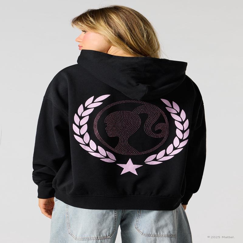 Barbie Rhinestone Fleece Hoodie