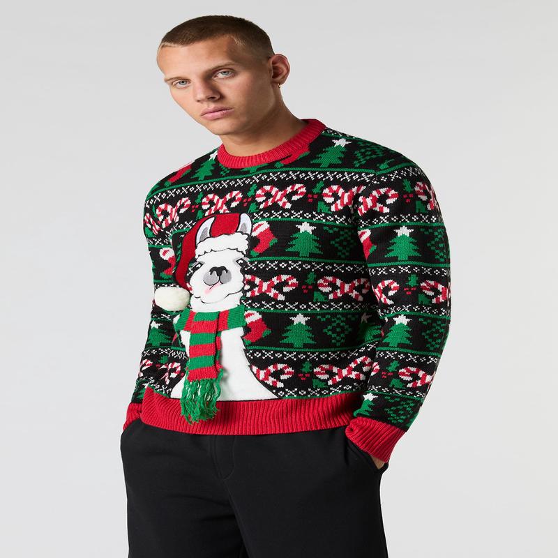 Furry Llama Christmas Sweater