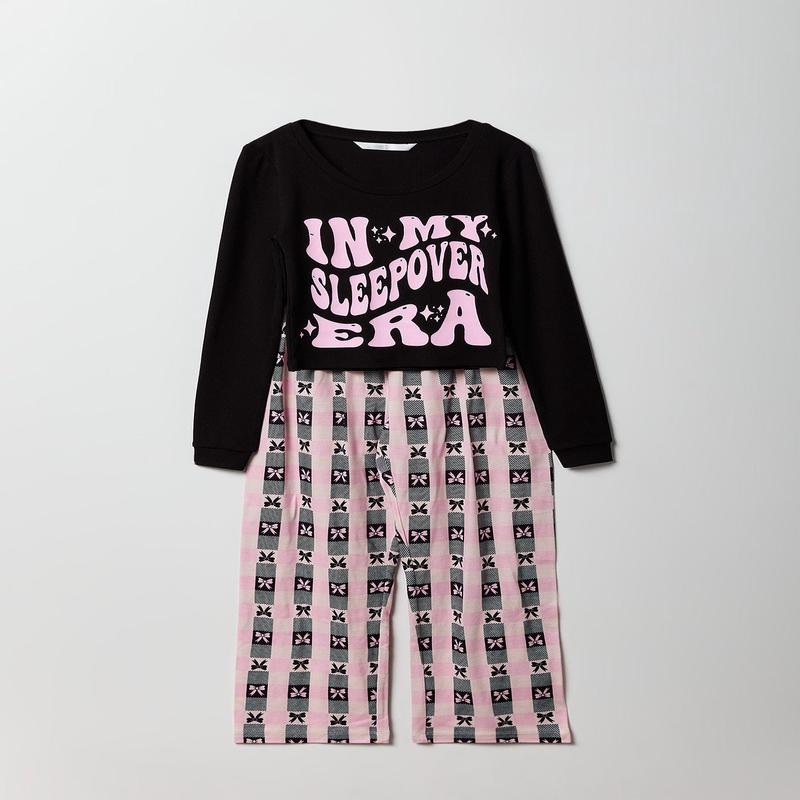 Girls Long Sleeve Top & Pant Pajama Set