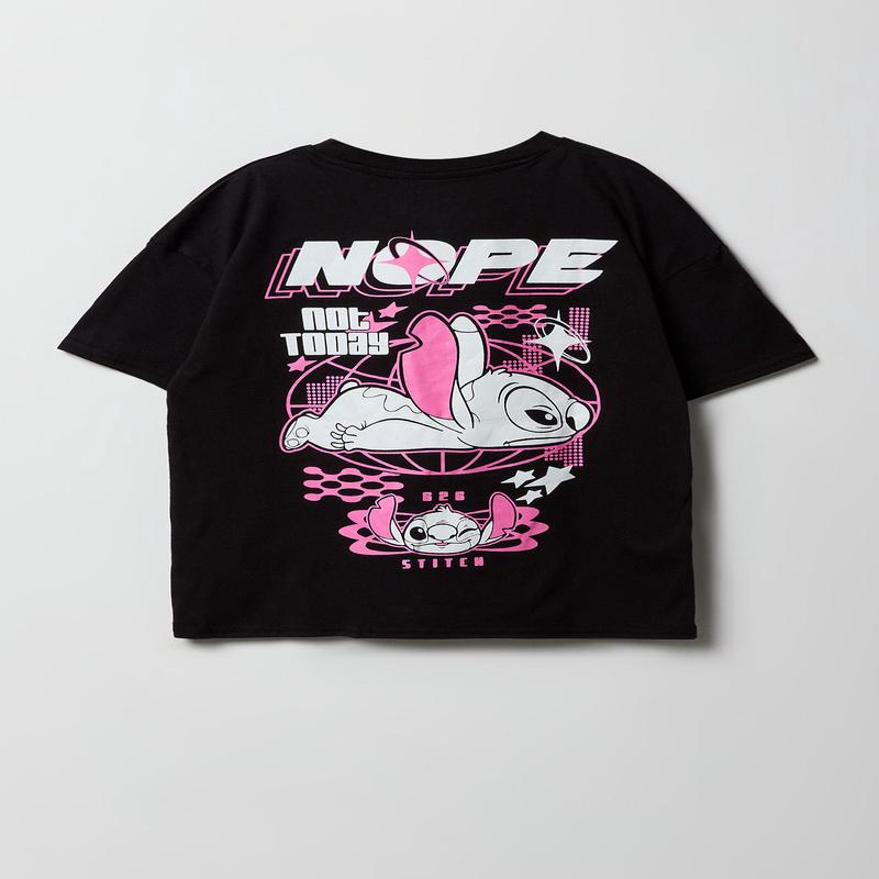 Girls Oversized Stitch Graphic T-Shirt
