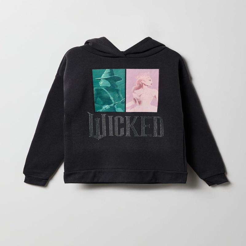 Girls Wicked Rhinestone Graphic Fleece Hoodie