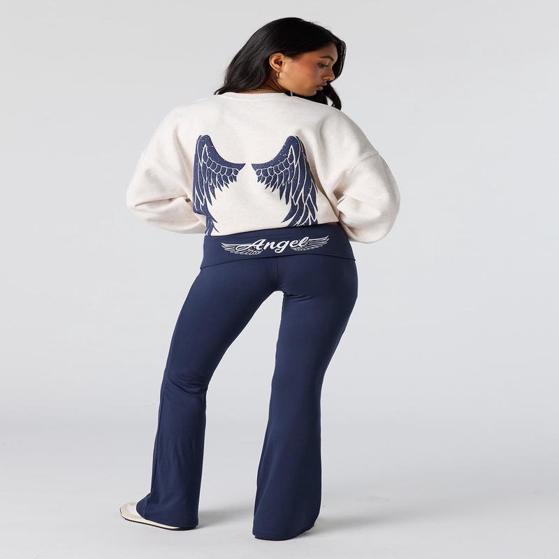 Graphic Foldover Pant