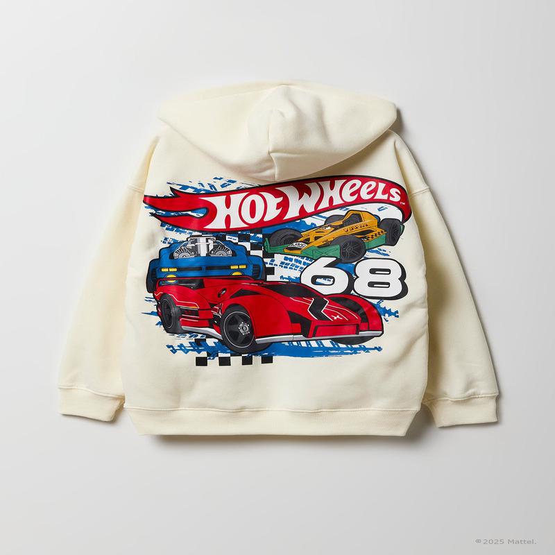 Hot Wheels Boys Racing HD Print Fleece Hoodie