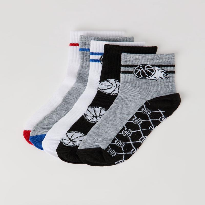 Kids Basketball Quarter Socks (5 Pack)