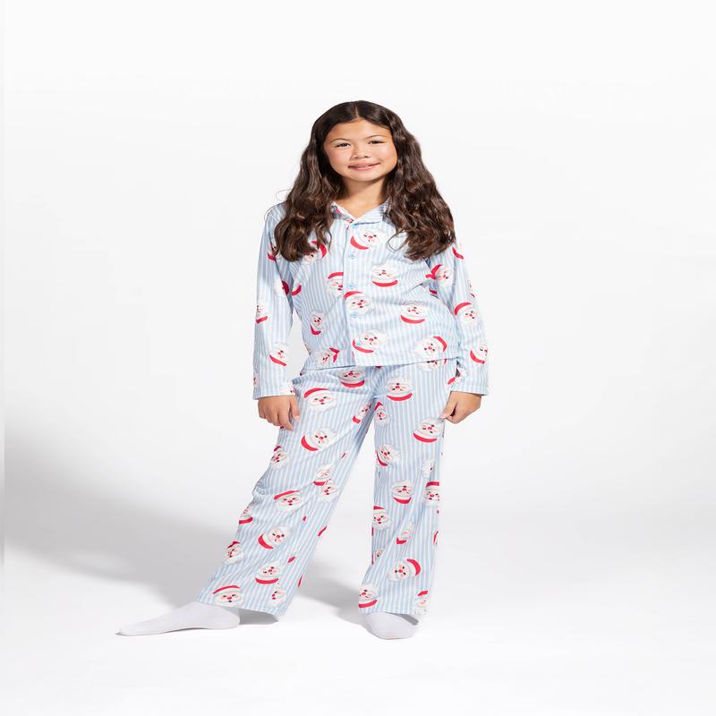 Kids Fammy Jammies Santa Flannel Pajama Set