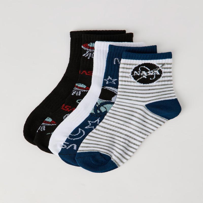Kids NASA Quarter Socks (5 Pack)