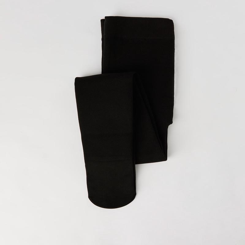 Ribbed Faux Fur Lined Tights